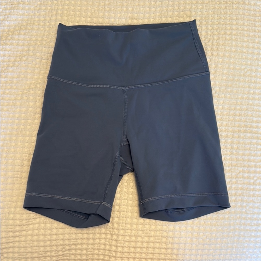 Lululemon Wunder Under Blue Biker Shorts